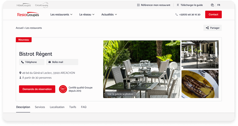 nouveau site web