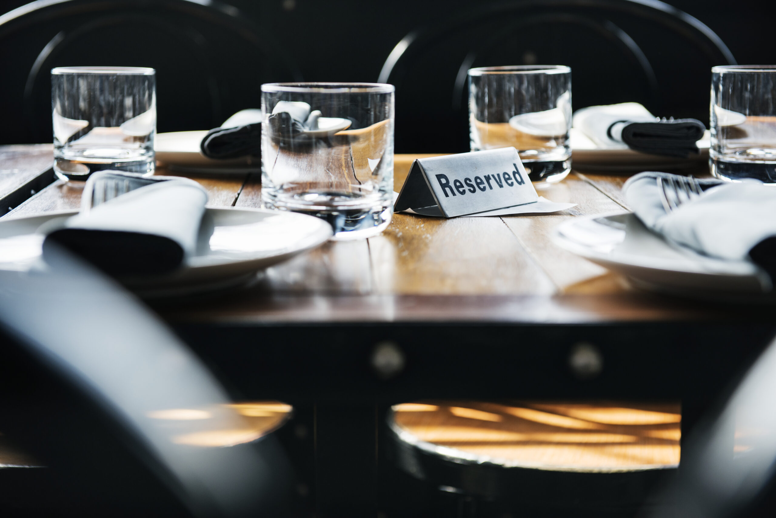 table reservee pour un groupe en seminaire