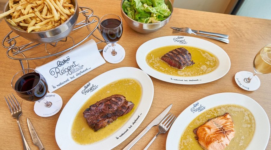photo d’un repas de l’enseigne “Bistro Régent”